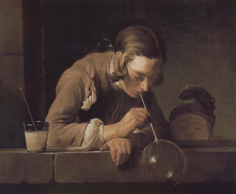 Jean Baptiste Simeon Chardin Blowing bubbles juvenile oil painting image